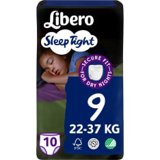 Libero SleepTight 9 22-37 kg 10 kpl yövaippa