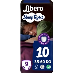 Libero SleepTight 10 35-60 kg 9 kpl yövaippa