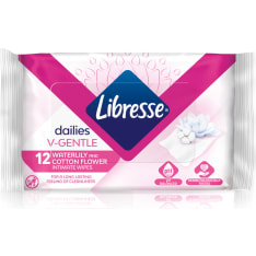 Libresse Waterlily & Cotton Flower 12 kpl intiimipyyhe