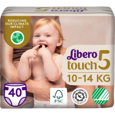 Libero Touch koko 5, 10-14 kg 40 kpl teippivaippa