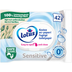 Lotus Sensitive 42 kpl kostea wc-paperi