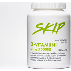 Skip D-vitamiini 50 μg 120 kaps. ravintolisä