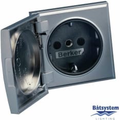 Berker 230V kromattu pistorasia