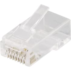 Deltaco MD-21 RJ45 modular connector for device cable Cat6 unprotected 20 pcs