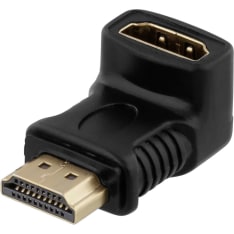 Deltaco HDMI uros-naaras sovitin kulmaliittimellä