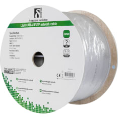 Deltaco TP-57 U/UTP Cat6a asennuskaapeli 305m kela 500MHz LSZH harmaa