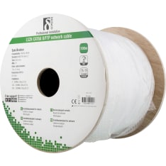 Deltaco TP-54C U/FTP Cat6a installation cable 100m reel 500MHz LSZH white