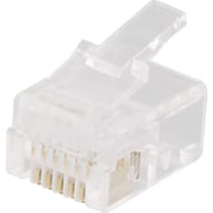 Deltaco MD-2A modulaariliitin RJ12 6P6C 20 kpl pakkaus