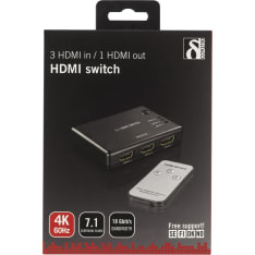 Deltaco HDMI-7042 4K HDMI-kytkin