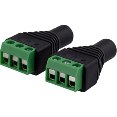 Deltaco TBL-1008 3-pin terminal block - 3.5 mm female adapter
