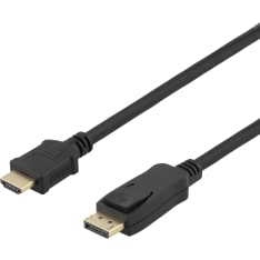 Deltaco DP-HDMI1100 musta 10 m DisplayPort - HDMI näyttökaapeli