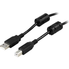 Deltaco USB-218FSX 1 m USB-A - USB-B kaapeli