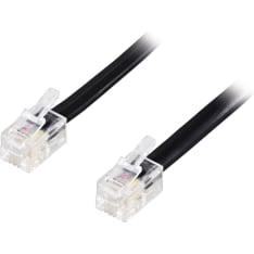 Deltaco modulaarikaapeli 4P4C (RJ9/RJ10/RJ22) 10m musta