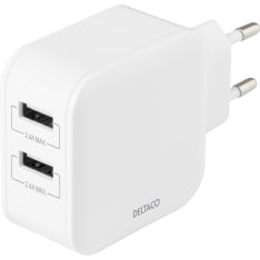 Deltaco USB-AC175 2 laitteen USB-seinälaturi