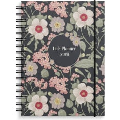 Burde Life Planner Floral 2026 kalenteri