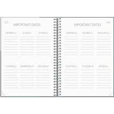 Burde Student Planner A6 2025-2026 lukuvuosikalenteri