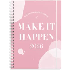 Burde Make It Happen roosa 2026 kalenteri