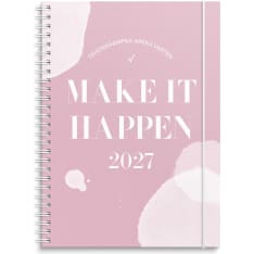 Calendar 2027 Make It Happen pink
