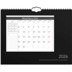 Burde Elegant 2026 monthly calendar