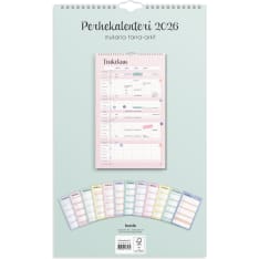 Burde Pastelli 2026 family calendar
