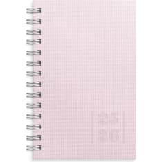 Burde Compact Textile roosa 2025-2026 lukuvuosikalenteri