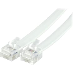 Deltaco modulaarikaapeli 6P6C(RJ12) 3m valkoinen