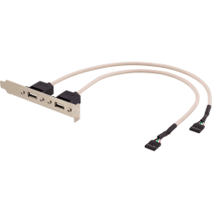 Deltaco USB-1 emolevyyn kytkettävä USB 2.0 laajennus