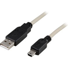 Deltaco USB-24 1 m USB - mini-USB kaapeli