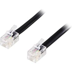Deltaco modulaarikaapeli 4P4C(RJ9/RJ10/RJ22) 2m musta