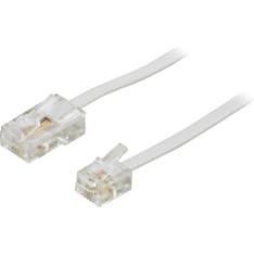 Deltaco modulaarikaapeli 8P4C(RJ45) > 6P4C(RJ11) 3 m valkoinen