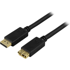 Deltaco DP-1210 1 m DisplayPort-jatkokaapeli