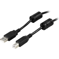 Deltaco USB-250FS 5 m USB-A - USB-B kaapeli