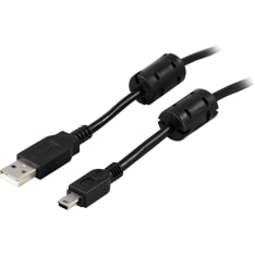 Deltaco USB-26FS 2 m USB-A - mini-USB kaapeli