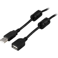 Deltaco häiriösuojattu USB 2.0 jatkokaapeli