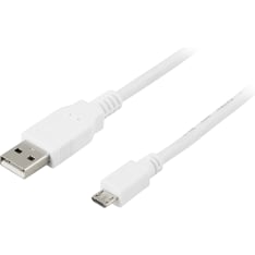 Deltaco USB-302W 2m USB - micro-USB kaapeli
