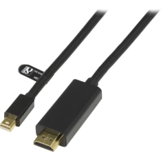 Deltaco DP-HDMI104 musta 1 m MiniDP - HDMI näyttökaapeli
