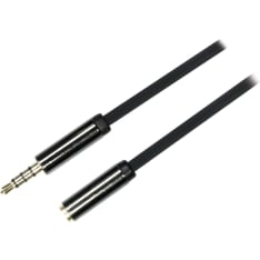 Deltaco 3.5 mm 4-pin kuulokejatkokaapeli
