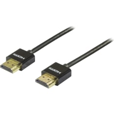Deltaco HDMI-1090 ohut 0,5m HDMI High Speed with Ethernet kaapeli