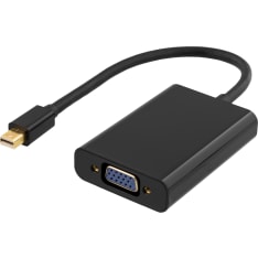 Deltaco Mini DisplayPort - VGA-sovitin äänilähdöllä