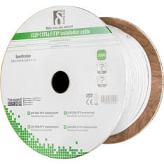 Deltaco TP-51C F/FTP Cat6a installation cable LSZH 305m reel white
