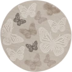 KMCarpets Genvova Fjäril pyöreä matto