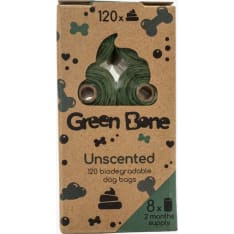 Green Bone tuoksuton 8 rullaa / 120 kpl kakkapussi
