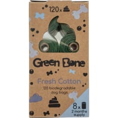 Green Bone puuvilla 8 rullaa / 120 kpl kakkapussi