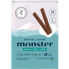 Monster Dog Dental Chew Lamb Large Month (28st) 1080 g koiran purutikku
