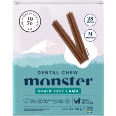 Monster Dog Dental Chew Lamb Medium Month (28st) 720 g koiran purutikku