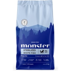 Monster Dog Grain Free Sterilized White Fish 12 kg
