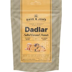 Dave & Jon's Karamellin ja Maapähkinän makuiset 125 g kivettömät taatelit