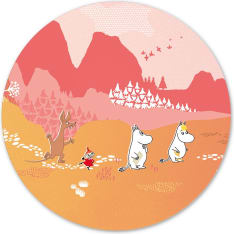 Optodesign Moomin treasure hunt pink 21 cm trivet/serving tray