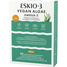 Eskio-3 Vegan Omega-3 Algae 30 kaps. ravintolisä