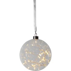 Star Glass Bauble Glow koristevalopallo